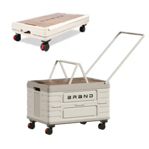 360° Rotating Foldable Storage Cart Heavy-Duty Mobile
