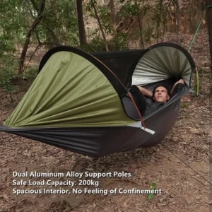 Outdoor sunshade mosquito net hammock 3-in-1