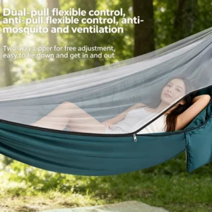 2-In-1 Camping Hammock With Mosquito Net 3m Straps