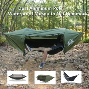 3-in-1 Tunnel Mosquito Net Hammock with Waterproof