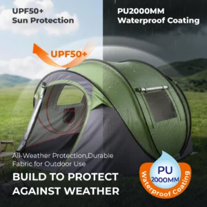 4 Person Pop Up Camping Tent Instant Setup Waterproof